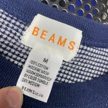 日本製 ビームス beams サーマル 半袖 Tシャツ 紺 ネイビー Mサイズ表記 かなり縮んでます_画像2