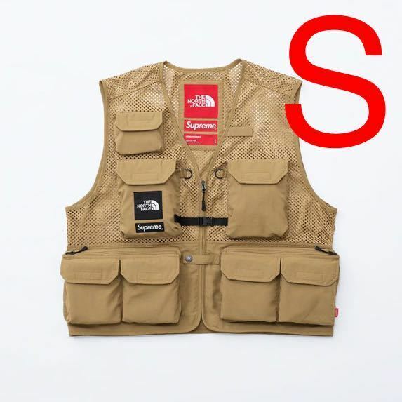 希少 Supreme The North Face Cargo Vest Gold Small シュプリーム ノースフェイス 新品未使用 20SS Sサイズ カーゴベスト フィッシング