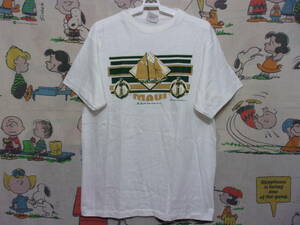 90's HAWAII Tシャツ size M 90年代 Caribbean Dream ハワイ MAUI マウイ 船 アンカー トップス