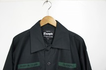 極美品 20AW EXAMPLE エグザンプル GBTG B.D.U SHIRT 長袖 ミリタリー シャツ ジャケット 黒 ブラック サイズL 720M_画像3