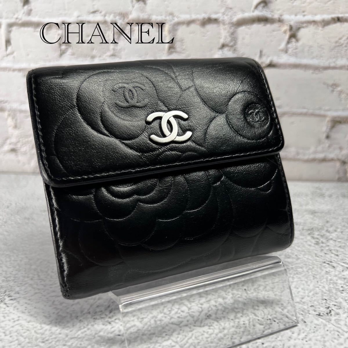 ブランド雑貨総合 CHANELココボタンダブルホック三つ折りウォレット