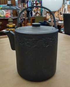 銅製　やかん　口蓋付き　茶道具　煎茶道具　薬缶　銅瓶　古道具　工芸品