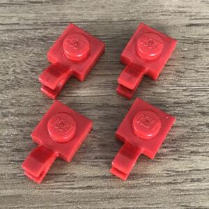 LEGO レゴ ブロック 1×1 クリップ プレート / レッド 赤色