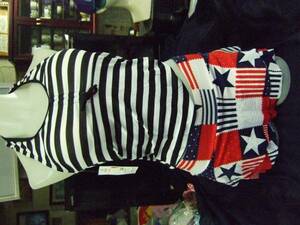  swimsuit tankini XL size navy blue x white x red 