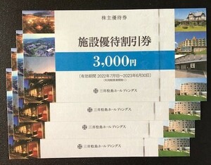 ☆三井松島ホールディングス株主優待券・施設優待割引券　１～４枚