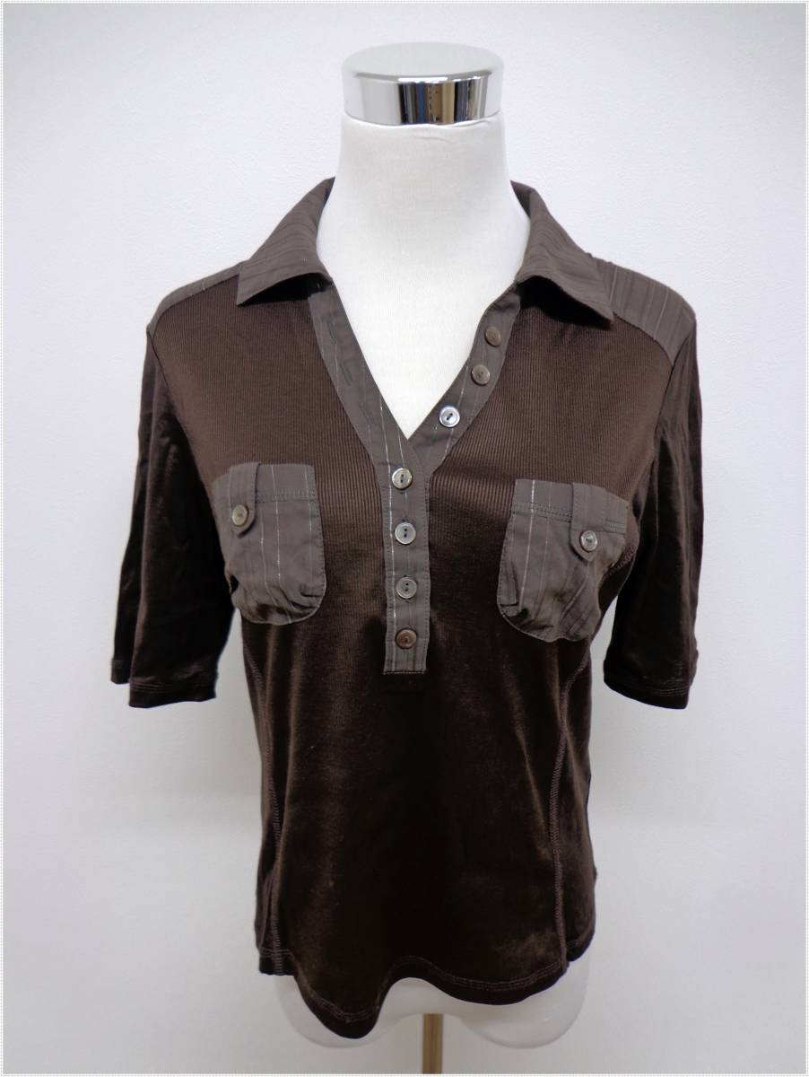 ★491 【送料無料】 CLAUDIA BERTOLOTTI 半袖 ポロシャツ 