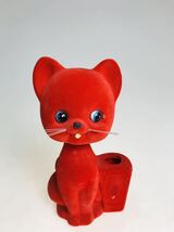 昭和レトロ　当時もの　ルームペット　MARUSA ネコ　猫　貯金箱　置物　ペン立て　首振り_画像1