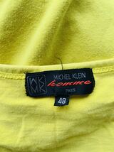 【人気】MICHEL KLEIN/ミッシェルクラン　デザイン　Tシャツ　黄色/イエロー　　レディース　48サイズ　　K1916_画像6