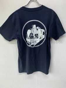 【人気】SL会津只見号　Tシャツ　紺/ネイビー　メンズLサイズ　ビッグプリント　JR　K1976