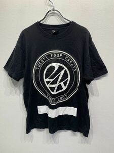 EXILE　24Karats 　Tシャツ　メンズM　黒／ブラック　ビッグロゴ　ダンサー　人気モデル　　K1993