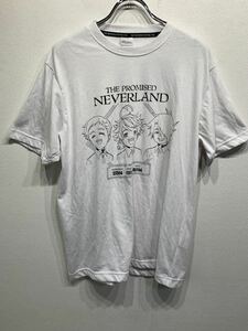 【人気】約束のネバーランド　Tシャツ　白/ホワイト 　メンズL　ジャンプ　漫画　ファン必見　K1997