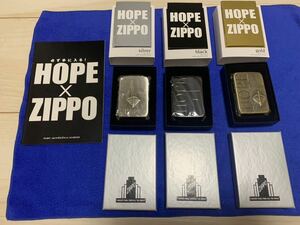 希少　zippo HOPE 1941 復刻版　A B C コース 3点セット zippo HP ホープ JT 懸賞品 ゴールド シルバー ブラック