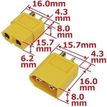 EAGLE RACING コネクター XT-60 電動ガン・RC用 連続最大電流60A 1ペア 3927-60 イーグル模型_画像4