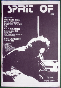 【洋雑誌】Spirit Of No.2【Poesie Noire/Klinik/Nizer Ebb/UT/Peter Principle他/1989年5月】