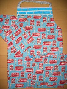 * hand made apron 3 point set 120 rom and rear (before and after) 2 floor . bus light blue *