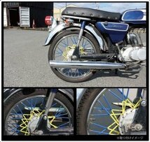 MADMAX バイク用品/バイク 自転車用 スポーク ラップ スキン カバー/グリーン 80本入 原付 スクーター 4MINI 50cc【メール便送料200円】_画像2