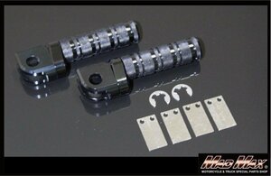 MADMAX バイク用品 カワサキ KAWASAKI 車用 アルマイト メイン ステップ ブラック/ZZR1400 ZRX1200 ゼファー【メール便送料200円】