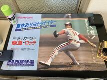 未使用美品　1988年　阪急ブレーブス公式戦告知ポスター　車内吊り 8/26～28　阪急対ロッテ 阪急西宮球場 山内嘉弘 プロ野球　_画像1