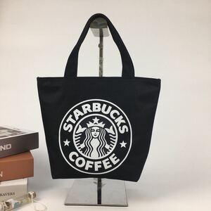 大人気 スターバックス ミニトートバッグ ランチバッグ 黒 1点