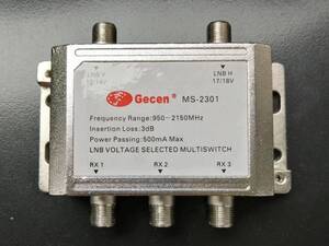  attention :* Gecen 2 × 3 13 bolt /18 bolt .,3 out satellite lnb v/h multi switch MS-2401 *