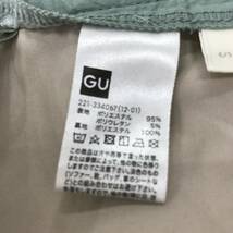 GU　ジーユー　ギンガムチェックストレートパンツ　Sサイズ　グリーンチェック　ストレートシルエットのパンツ　G-230　USED_画像8