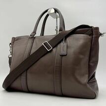 1円 ■美品■ コーチ COACH 2way ビジネスバッグ トートバッグ レザー 本革 ブラウン ブリーフケース A4 通勤 レキシントン メトロポリタン_画像1