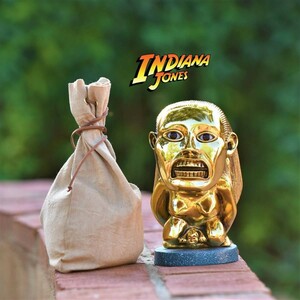  abroad limitation Indy * Jones Indiana Jones golden fertility idol 1:1 gold life-size size replica 