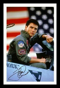 海外　限定品 TOPGUN トップガン マーヴェリック トムクルーズ　フィルムセル　複製サイン　ディスプレイ　2４