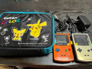 ポケモンセンター限定ゲームボーイカラー2台、バッグ、コード、ACアダプター