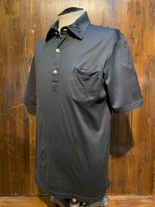 K384 men's polo-shirt SHIPS Ships black black simple thin thin large size / XL nationwide equal postage 520 jpy 