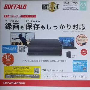 【保証あり・納品書付き】外付けHDD 6TB PC用&TV録画用 静音&防振&放熱設計 日本製 HD-NRLD6.0U3-BA