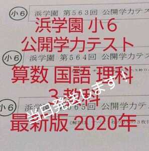 浜学園 小６ 最新 2020年 公開学力テスト 国語　算数　理科　3教科