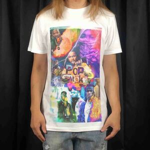 新品 ビッグ プリント POP SMOKE ポップスモーク ヒップホップ ラッパー RIP Tシャツ S M L XL オーバー サイズ XXL~5XL ロンT パーカー 可