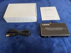 4K60Hz HDMI 音声分離器 同軸・光デジタル・3.5mmアナログ 中古