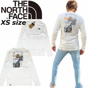 ザ ノースフェイス The North Face 長袖 Tシャツ NF0A7ZDY バックロゴ 白 XSサイズ THE NORTH FACE COLLAGE LS TEE 新品