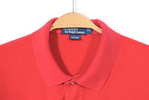 【送料無料】 ポロ バイ ラルフローレン 鹿の子コットン 半袖 ポロシャツ メンズXL 赤色 大きいサイズ Polo by Ralph Lauren 古着 CC0086_画像4