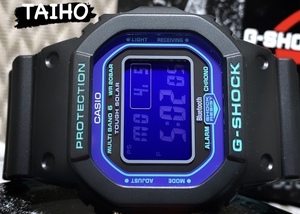 新品 Casio カシオ G-SHOCK ジーショック 正規品 腕時計 デジタル 電波ソーラー 20気圧防水 モバイルリンク パープル GW-B5600BL-1
