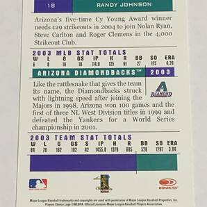 RANDY JOHNSON 2004 DONRUSS TEAM HEROES #18 DIAMONDBACKS YANKEES 即決の画像2