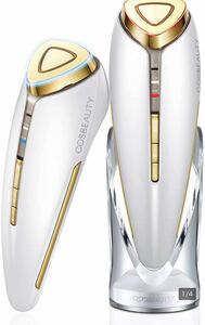 COSBEAUTY 美顔器 リフトアップ 温冷美顔器【温冷スキンケア+EMS+イオン導入】超音波美顔器 目元ケア 毛穴ケア