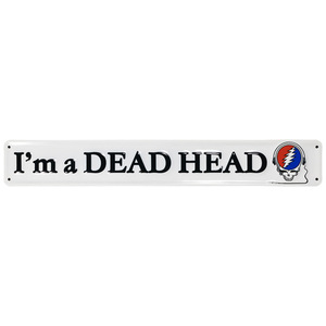  табличка en Boss metal автограф GRATEFUL DEAD Great полный dead I'm a DEAD HEAD высота 8.5× ширина 59cm