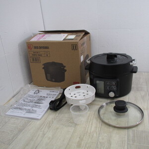 7056PS【未使用】アイリスオーヤマ 電気圧力鍋 圧力鍋 2.2L 低温調理可能 卓上鍋 予約機能付き 自動メニュー69種類 ブラック PMPC-MA2-B