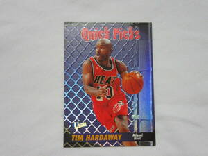 Тим Хардвей Тим Хардвей 1997 Fleer Ultra Quick выбирает карту голограммы Miami Heat Geki Geki