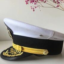 WW2米軍 海軍将官制帽 白 帽章付 アメリカ軍 複製_画像4