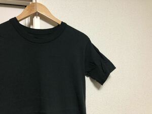 【送料無料！】アメリカ製MADE IN USA ソフィーSOFFE半袖無地ブラック黒Tシャツ sizeS