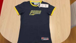 PUMA プーマ リンガーTシャツ XSサイズ ネイビー/イエロー 新品 未使用品 試着のみです。