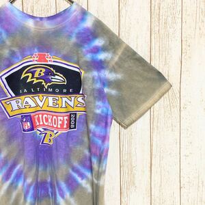 anvil アンビル NFL Baltimore Ravens ボルチモア・レイブンズ プリント Tシャツ L USA古着 アメリカ古着