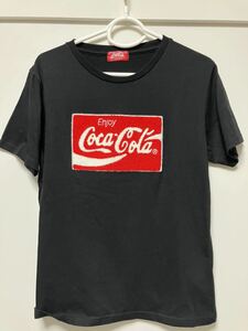 コカコーラ　Tシャツ　メンズ　レディース　CocaCola 黒　半袖　ボックスロゴTシャツ