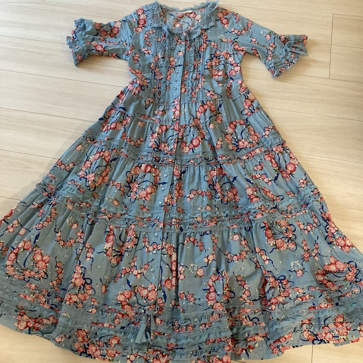 美品】 ピンクハウス オリジナル チェック ワンピース フリーサイズ