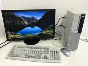 動作品 NEC ML-5 (MRL36/L-5) Windows10Pro デスクトップパソコン 一式 モニター(MITSUBISHI RDT23IWLM）