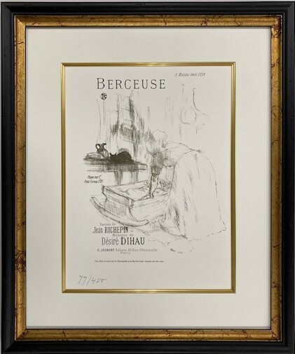 【特価】 　≪　　 トゥールーズ　ロートレック　　≫　　オリジナルリトグラフ【石版画】 　 BERCEUSE　 　1978年